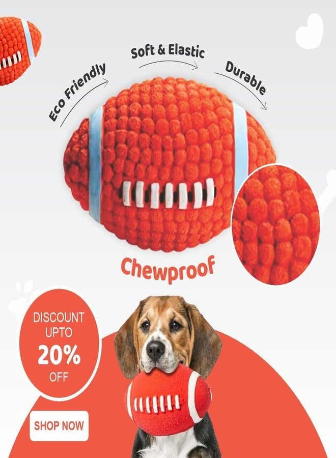 DOGTOWN Eetoys Pet Toys Dog Latex Squeaky Rugby Thrower Ball Toy|Ball for Puppy/Small Dogs/Pets for Playing (Small) - Image 4